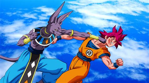 dragon ball z super goku vs beerus|goku vs beerus first fight.